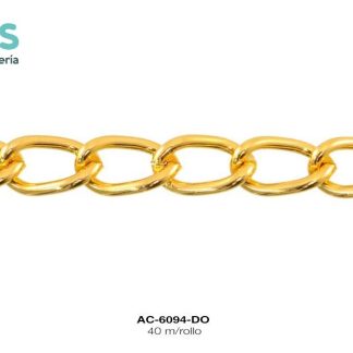 CADENA ALUMINIO 11.2X6.5MM 1501B DORADO 40 METROS/ROLLO