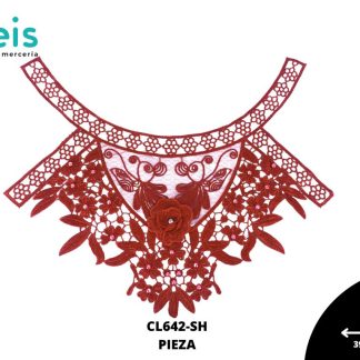 CUELLOS COLOR POLIESTER BRILLOSO DECORADO PLANO CL642-SH 39cmX32cm  SHEDRON