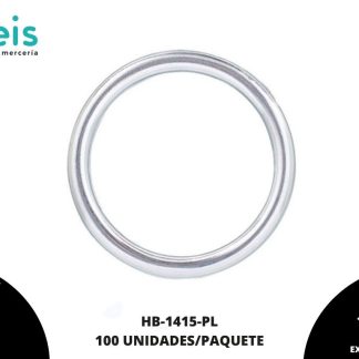 ARGOLLAS PLASTICO ARGOLLA PLASTICO HB-1415-PL 5.8cm 100 PZ/PQT PLATA