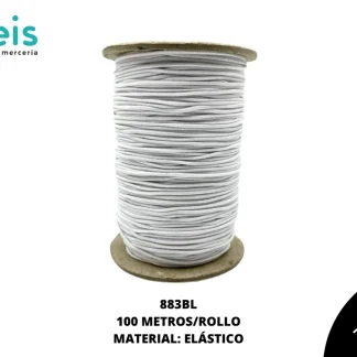 CINTA COLA RATA ELASTICA100 METROS MOD 883 BLANCO