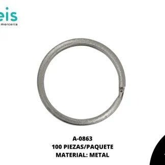 ARGOLLA METAL PLANA GRANDE 100 PIEZAS