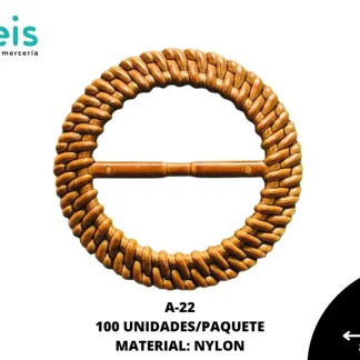 HEBILLA NYLON A-22 100 U/PAQUETE