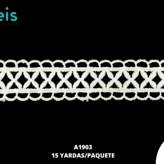 GUIPIUR SEDA DE LECHE PLANO A1903 BLANCO 2.8 CM 15 YARDAS/PAQUETE