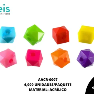 ACRILICO FIGURA CUBO 6 MM REF:015 SURTIDO