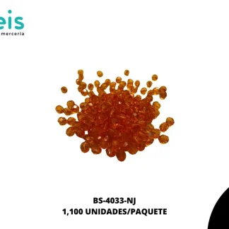 ACRILICO TRANSPARENTE REDONDO REF: 10 MM 1100 U/PQT (.5KG) NARANJA