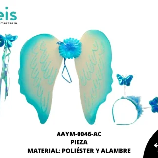 ALAS INFANTILES ANGEL JUEGO COMPLETO AAYM-0046-AC 41.5cmX42cm CELESTE