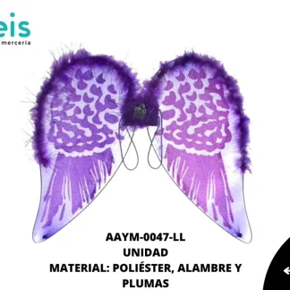 ALAS ANGEL PLUMA LUREX REF: HA271 LILA UNIDAD