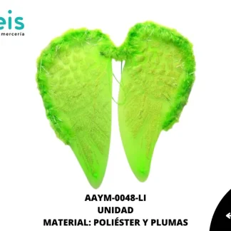 ALAS INFANTILES ANGEL PLUMA LUREX AAYM-0048-LI 52cmX46cm LIMON