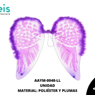 ALAS INFANTILES ANGEL PLUMA LUREX AAYM-0048-LL 52cmX46cm LILA