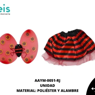 ALAS INFANTILES DISFRAZ CATARINA AAYM-0051-RJ 49cmX36cm ROJO