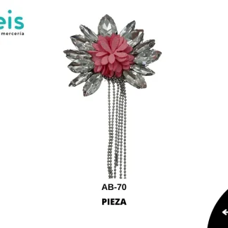PARCHES PEDRERIA FLOR FLECO Y ADORNO PEDRERIA AB-70 CORAL