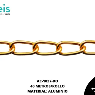 CADENA ALUMINIO REF:1504 (SY-013) DORADO 40 METROS/ROLLO