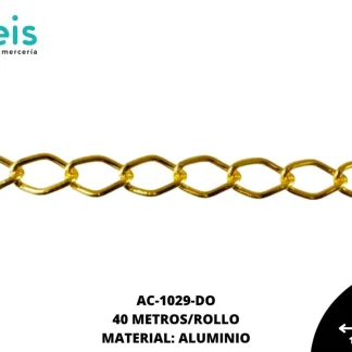 CADENA ALUMINIO REF:1506 DORADO 40 METROS/ROLLO