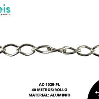 CADENA ALUMINIO REF 1506 PLATA 40 METROS/ROLLO