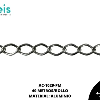 CADENA ALUMINIO REF: 1506 PLOMO 40 METROS/ROLLO