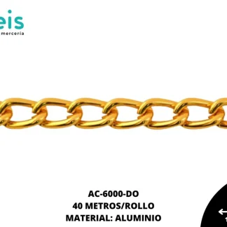 CADENA ALUMINIO REF: 1501 DORADO 40 METROS/ROLLO