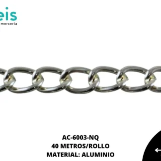 CADENA ALUMINIO 1701 NIQUEL 40 METROS/ROLLO