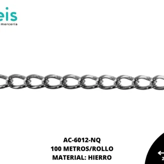 CADENA HIERRO REF 6. NIQUEL 100 METROS/ROLLO
