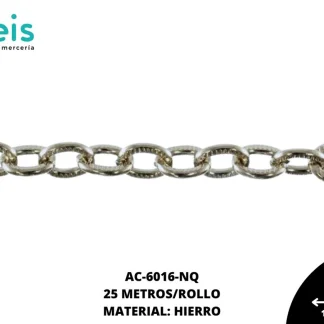 CADENA HIERRO OVALADO GRAB REF: T1527 NIQUEL 25 METROS/ROLLO