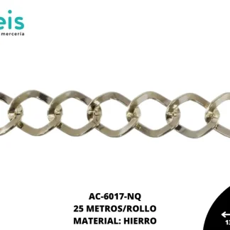 CADENA HIERRO OVALADO GRAB REF: T1522 NIQUEL 25 METROS/ROLLO