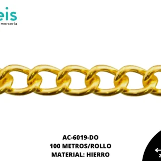 CADENA HIERRO EXTENCION REF 6 DORADO 40 METROS/ROLLO