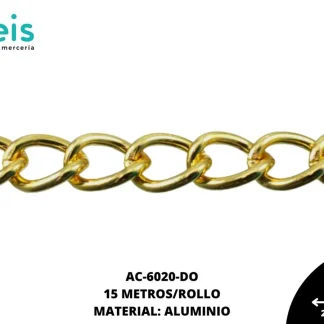 CADENA ALUMINIO J-901 DORADO 15 METROS/ROLLO