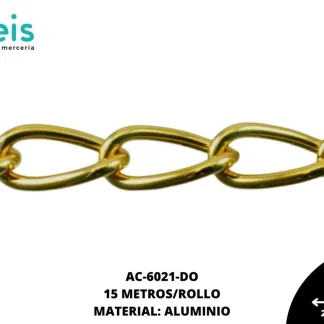 CADENA ALUMINIO J-1009 DORADO 15 METROS/ROLLO