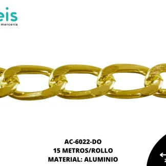 CADENA ALUMINIO L-908 DORADO 15 METROS/ROLLO
