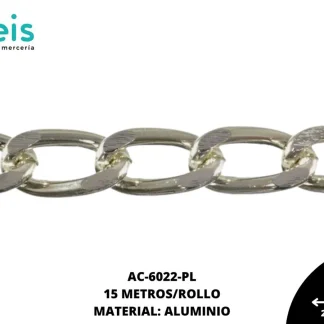 CADENA ALUMINIO L-908 PLATA 15 METROS/ROLLO