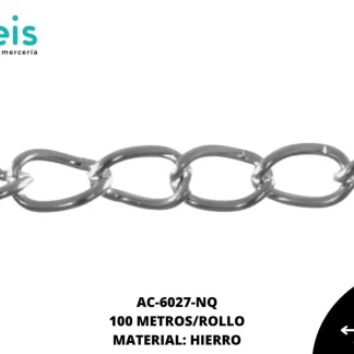 CADENA HIERRO 3.7MM REF: .8 NIQUEL 100 METROS/ROLLO