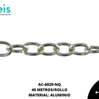 CADENA ALUMINIO 6.3MM LI709 NIQUEL 40 METROS/ROLLO