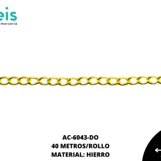 CADENA HIERRO 2.85MM REF0.8 DORADO 40 METROS
