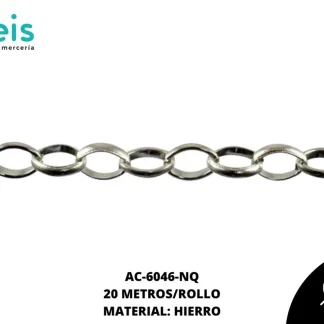 CADENA HIERRO 8MM REF: T-1420 NIQUEL 20 METROS/ROLLO