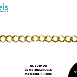 CADENA HIERRO 7MM KJ164 DORADO 25 METROS
