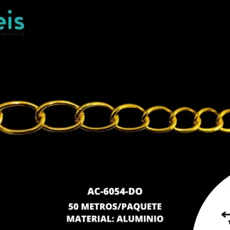 CADENA ALUMINIO 10MM FY023 DORADA 40 METROS