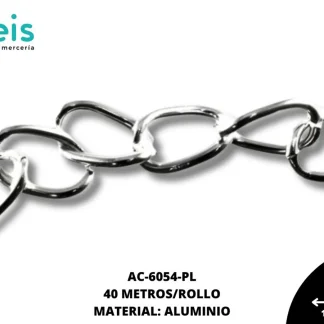 CADENA ALUMINIO 10MM FY023 PLATA 40 METROS