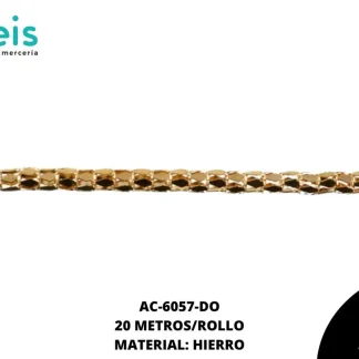 CADENA HIERRO REDONDO 4.2MM REF070095 DORADO 20 METROS/ROLLO