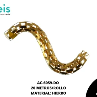 CADENA HIERRO REDONDO 8MM DORADO 20 METROS/ROLLO