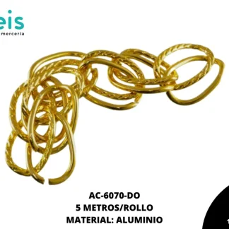 CADENA ALUMINIO DOBLE 19MM DORADO 5M