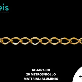 CADENA ALUMINIO 10MM 116SBH DORADO 20 METROS/ROLLOTS