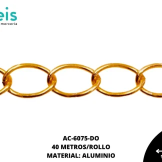 CADENA ALUMINIO 10MM FY023B DORADO 40 METROS