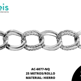 CADENA HIERRO DBL GRAB 8X11 #2 PLATA 25M
