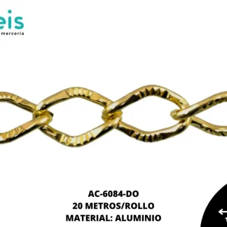 CADENA ALUMINIO 10MM 116SBH(b) DORADO 20 METROS