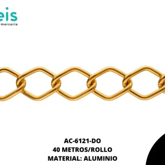 CADENA ALUMINIO 19X14MM REF: FY-126 DORADO 40 METROS/ROLLO