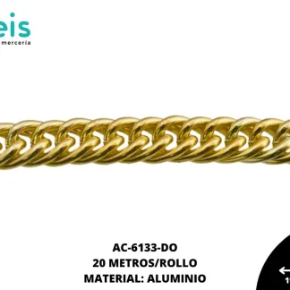 CADENA ALUMINIO 19.7X13.9MM 35-0 DORADO 20 METROS