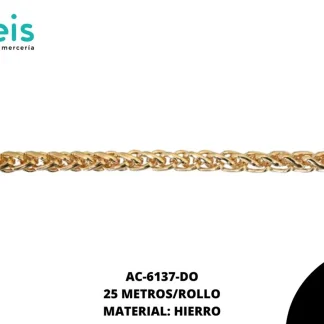 CADENA HIERRO NUDO 4.0 DORADO 25M