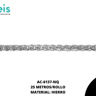 CADENA HIERRO NUDO REF: 4.0 NIQUEL 25 METROS/ROLLO