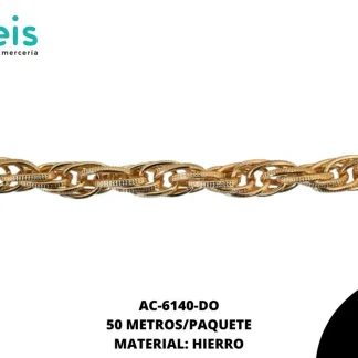 CADENA HIERRO TRENZA 7.3MM DORADO 10M