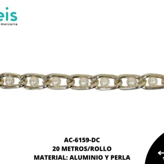CADENA PERLA REF:75 4MM DORADO 20 METROS/ROLLO