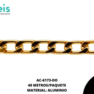 CADENA ALUMINIO 6MM REF:1.6 NK DORADO (40 METROS/ROLLO)